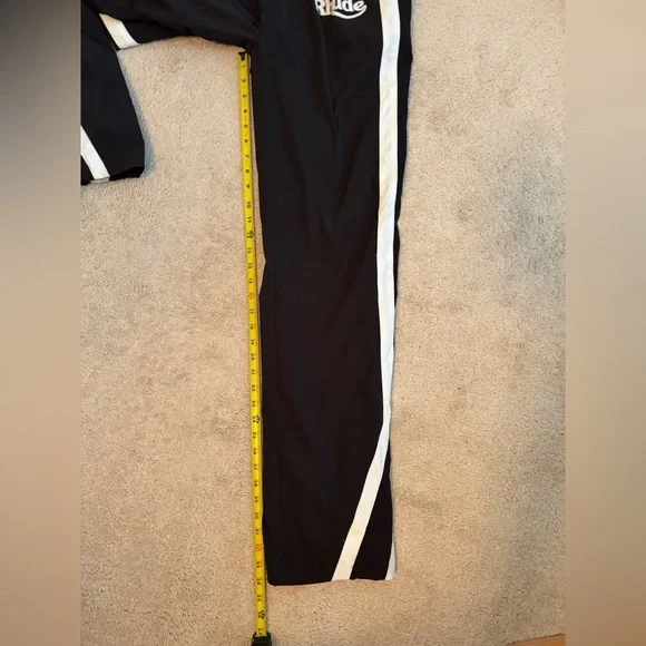 Rhude Ski Track Pants Black White Men's Size S EUC